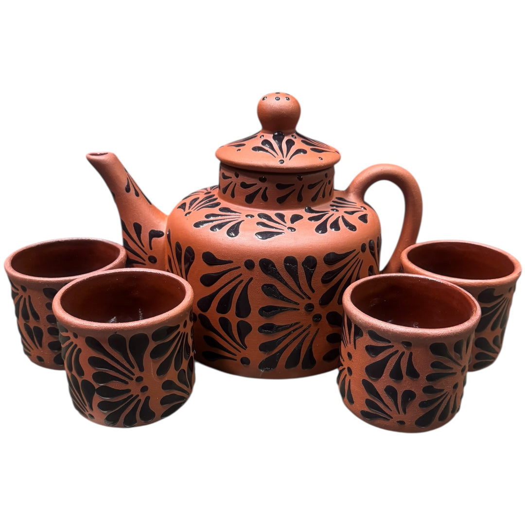 Mexican Clay Teapot Set