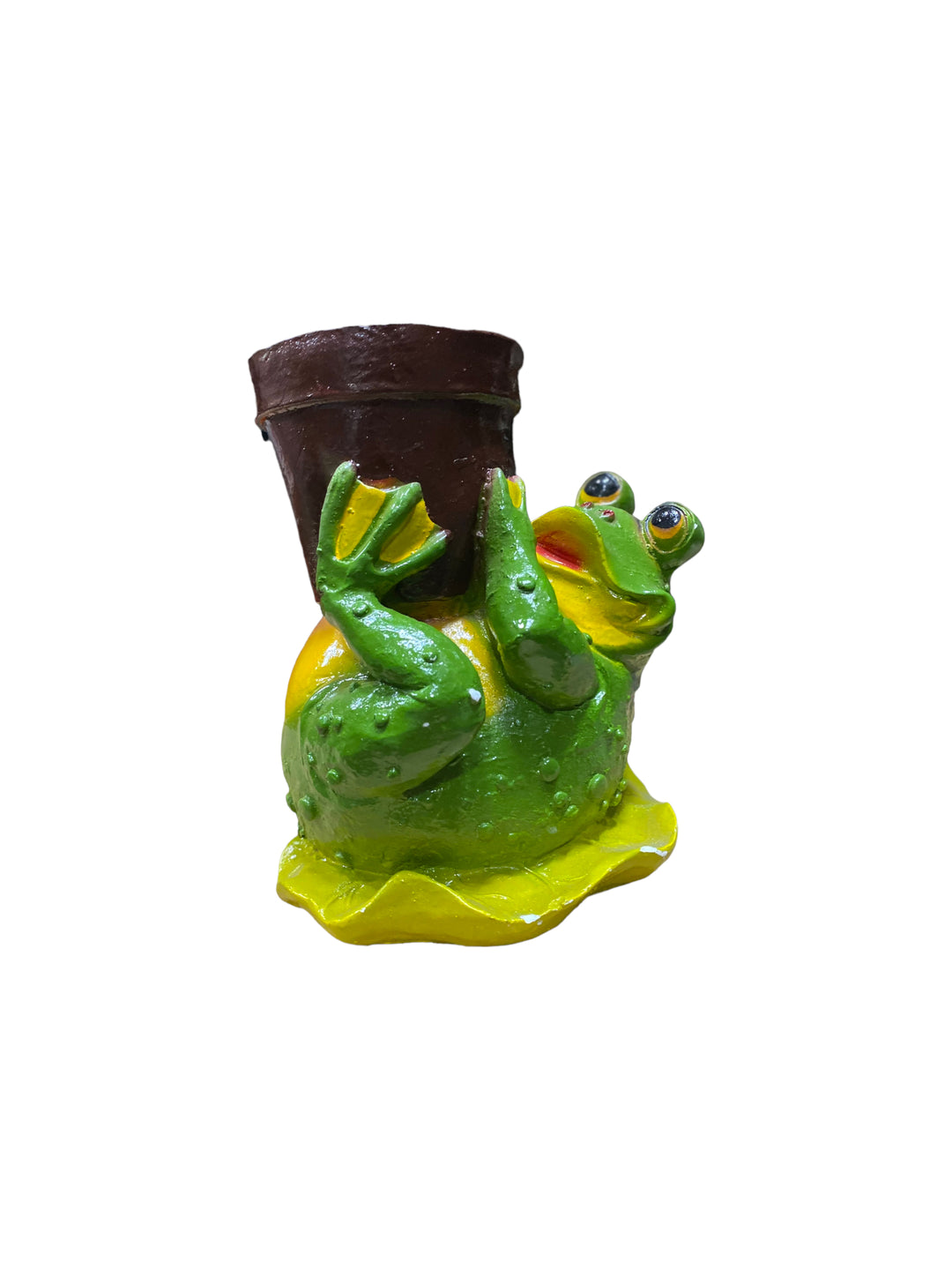 Frog Pot Ceramic Figure