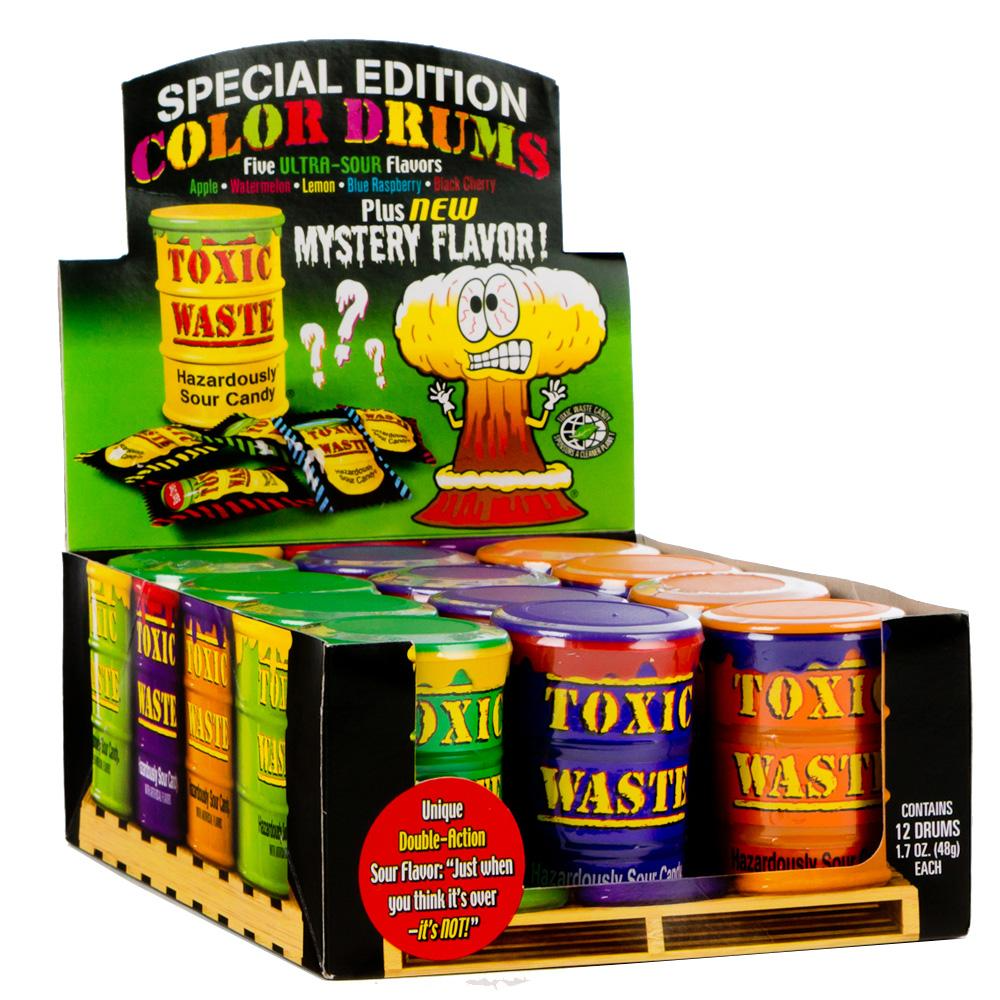 Candy Dynamics Toxic Waste Special Edition Sour Candy Drums: 1.7oz 12ct