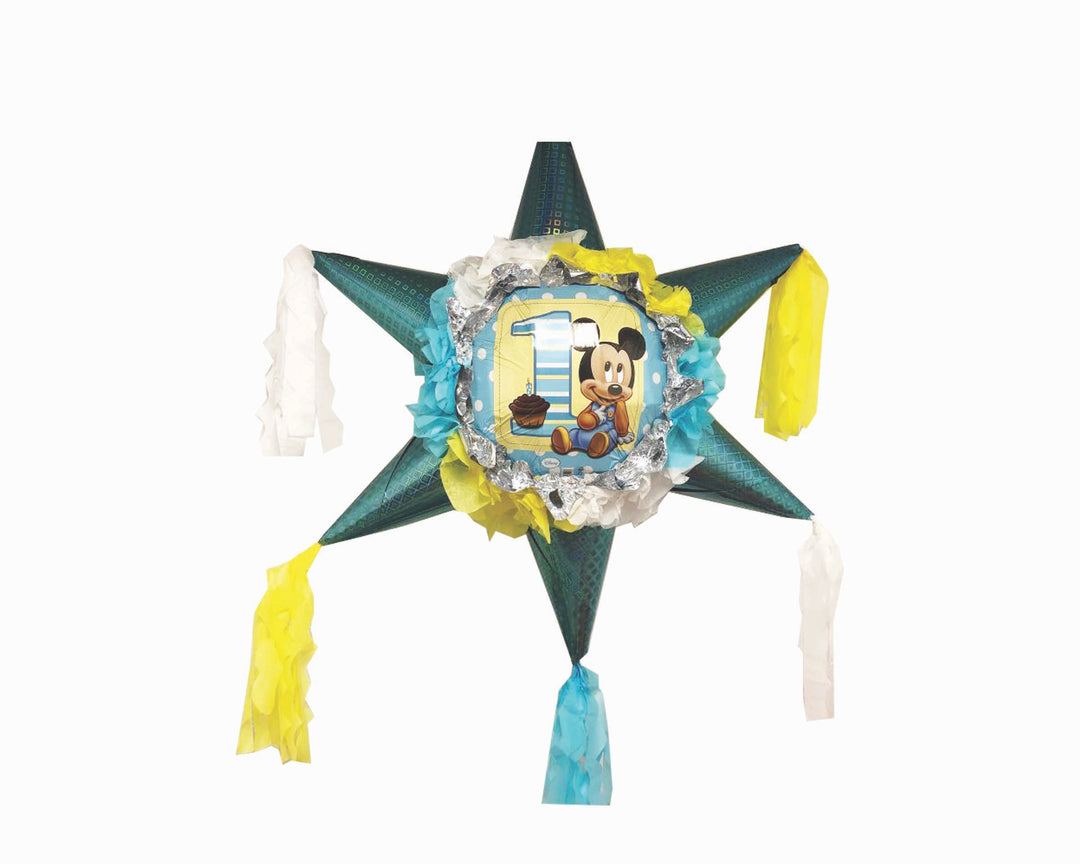 Baby Mickey 1 Year Star Pinata