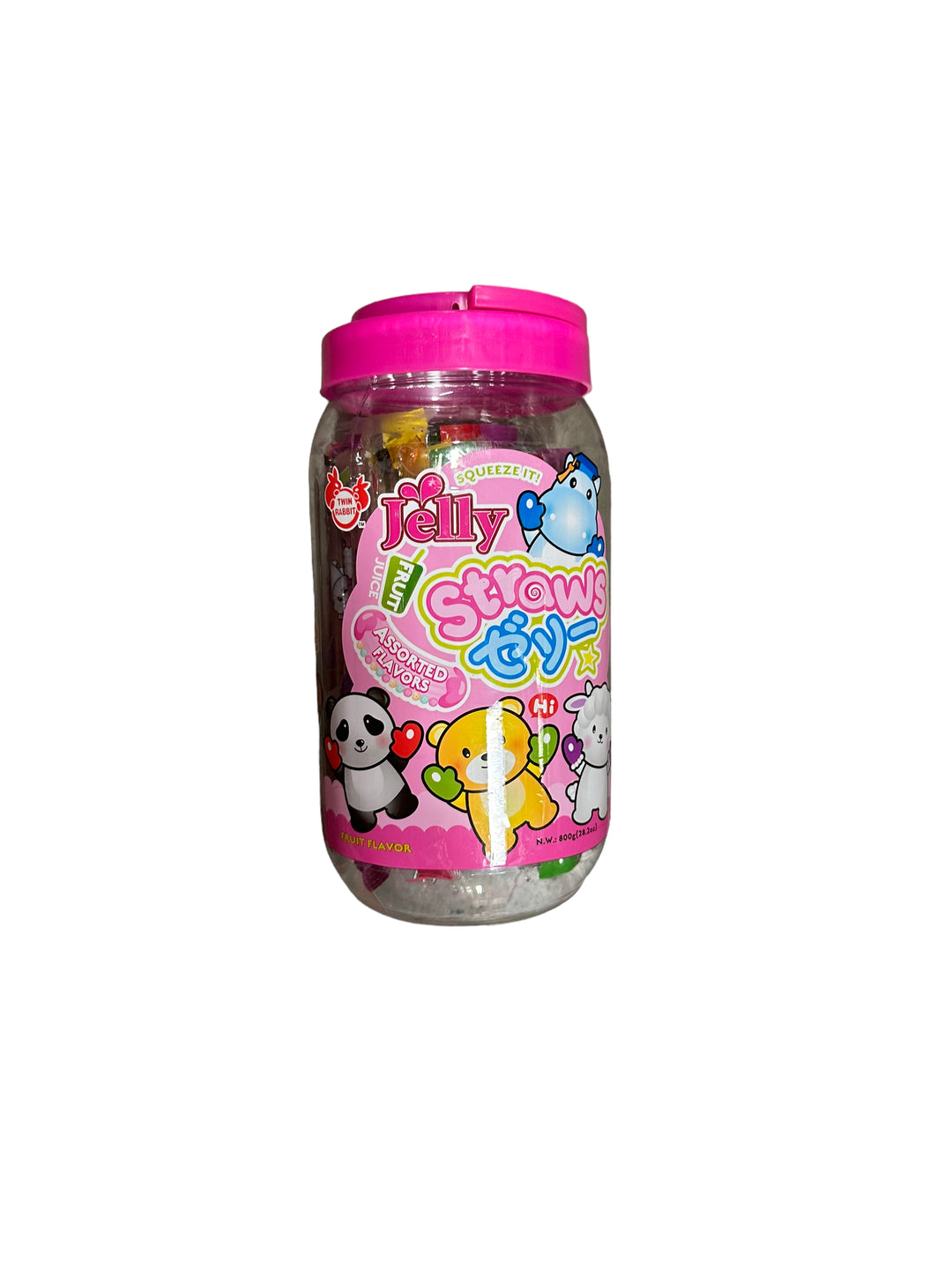 Twin Rabbit Jelly Straws 30ct