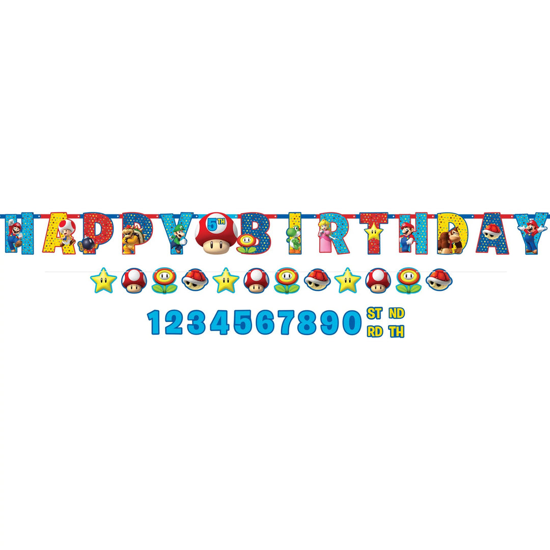 Super Mario Brothers Personalized Jumbo Letter Banner Kit