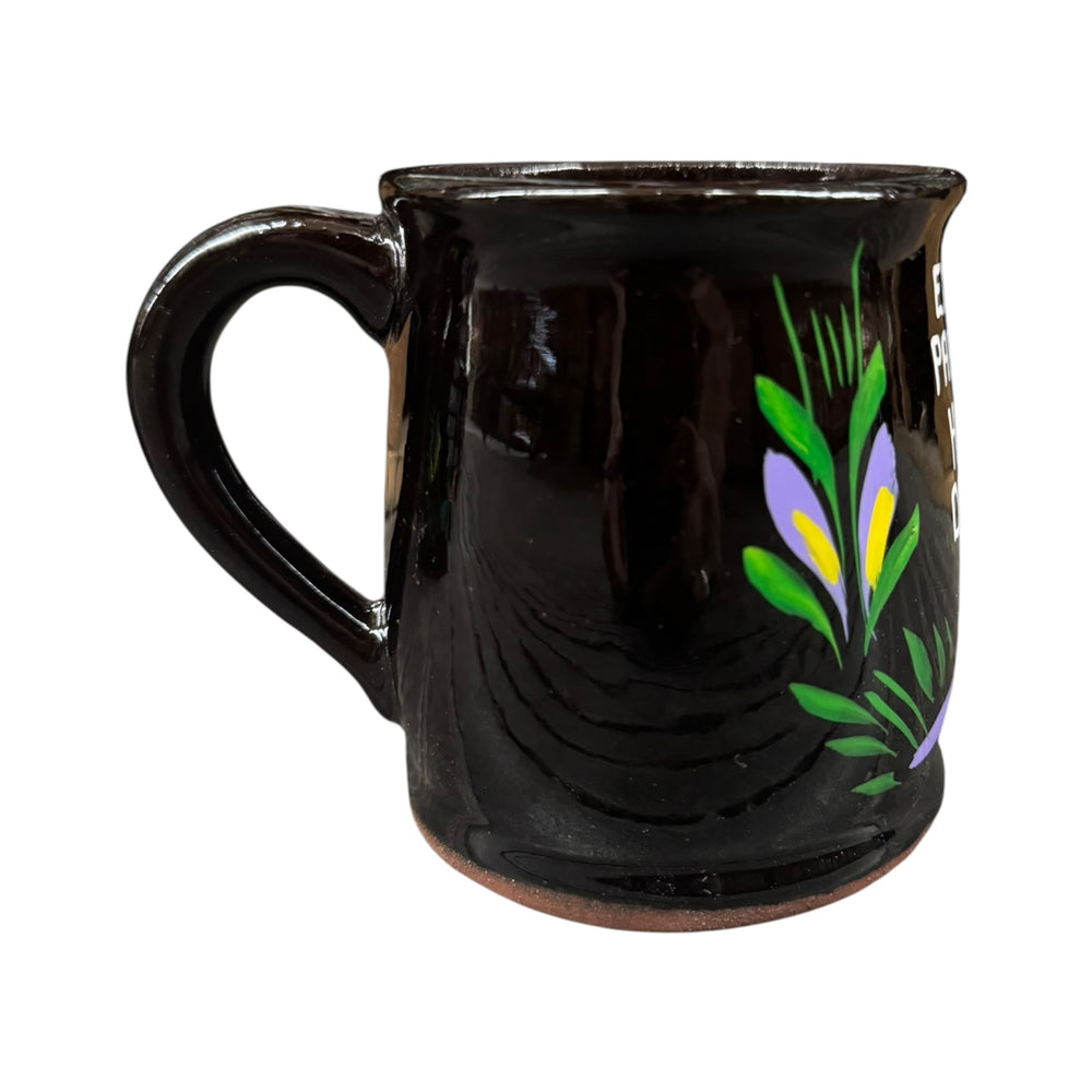 Black Clay Cup w/ Sayings