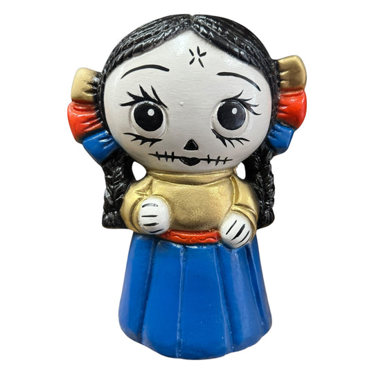 Traditional Girl Day of the Dead Piggy Bank