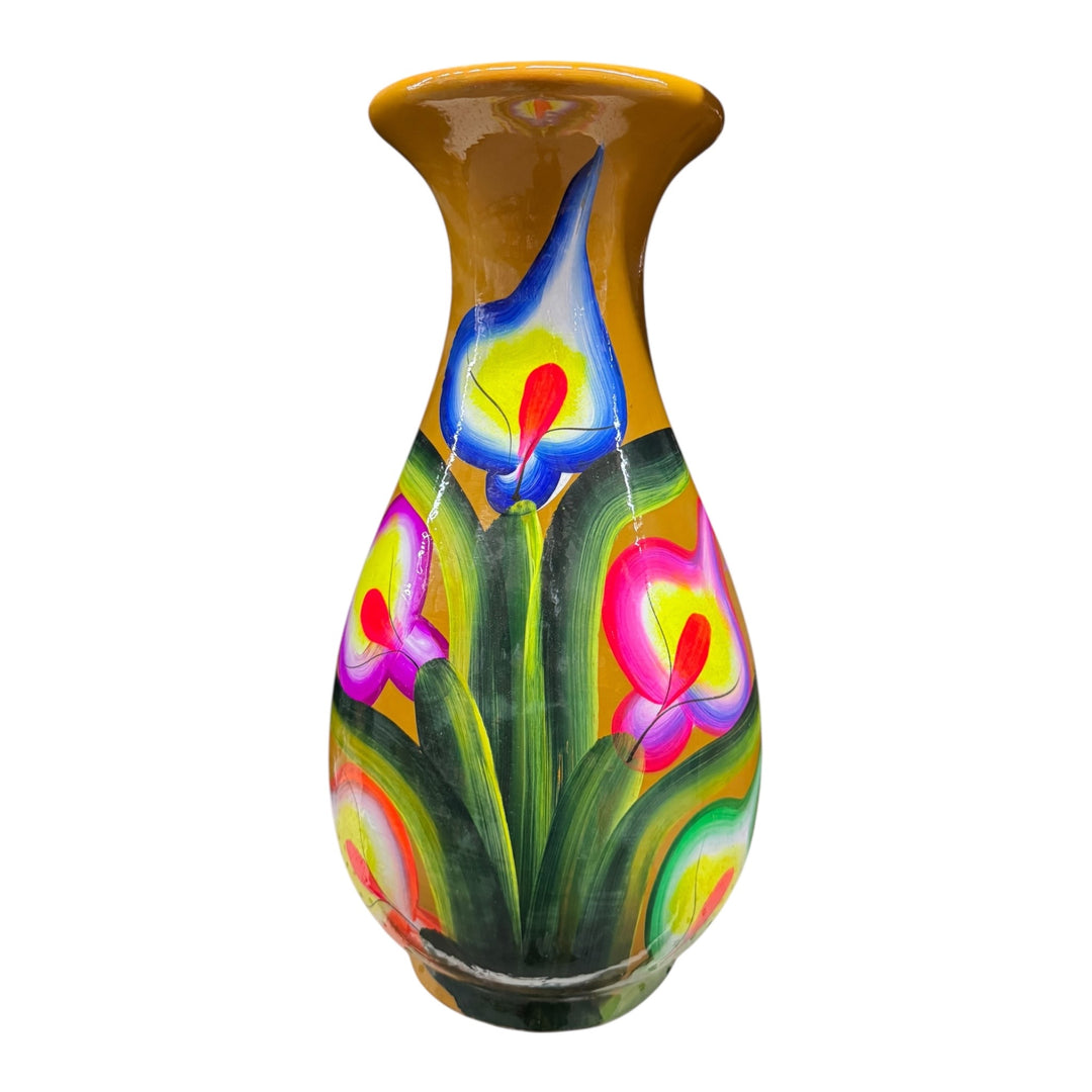 Clay Long Neck Vase
