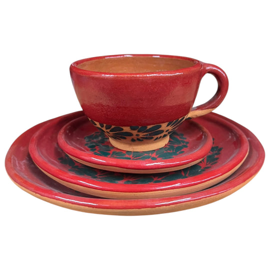 Clay Mug with Dishes Set