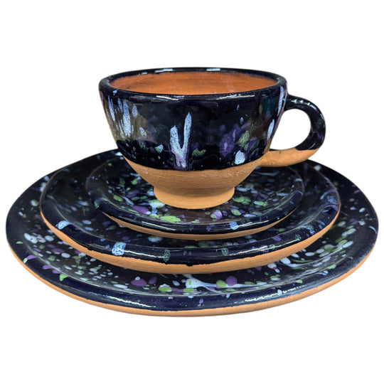 Clay Mug with Dishes Set
