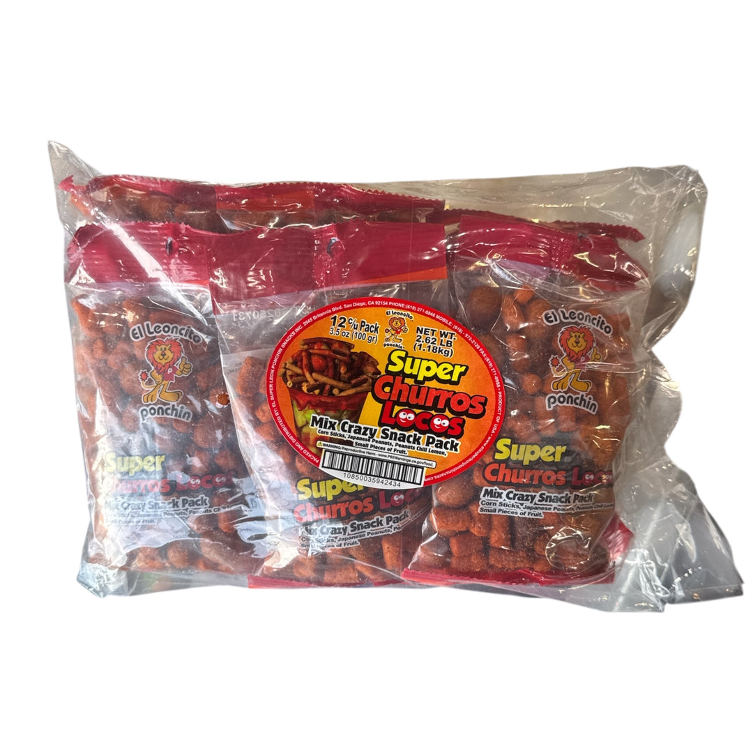 El Leoncito Super Churros Locos Pack 12ct