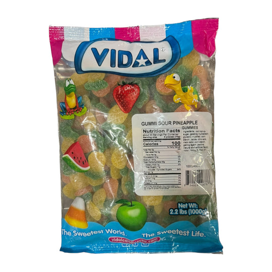 Vidal Gummi Sour Pineapple 4.4lbs