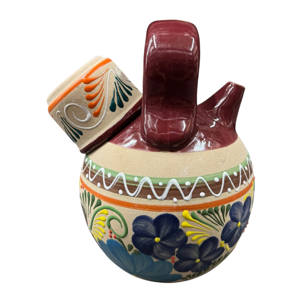 Clay Water Pitcher With Cup