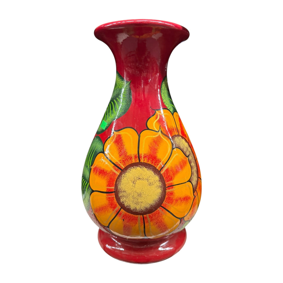 Clay Long Neck Vase