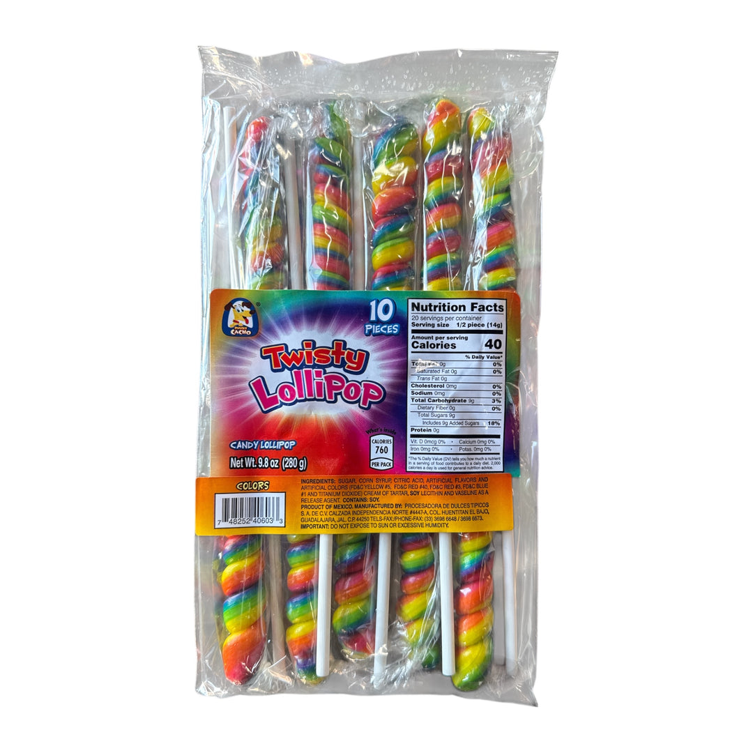 Dulces Cacho Twisty Lollipop 10ct