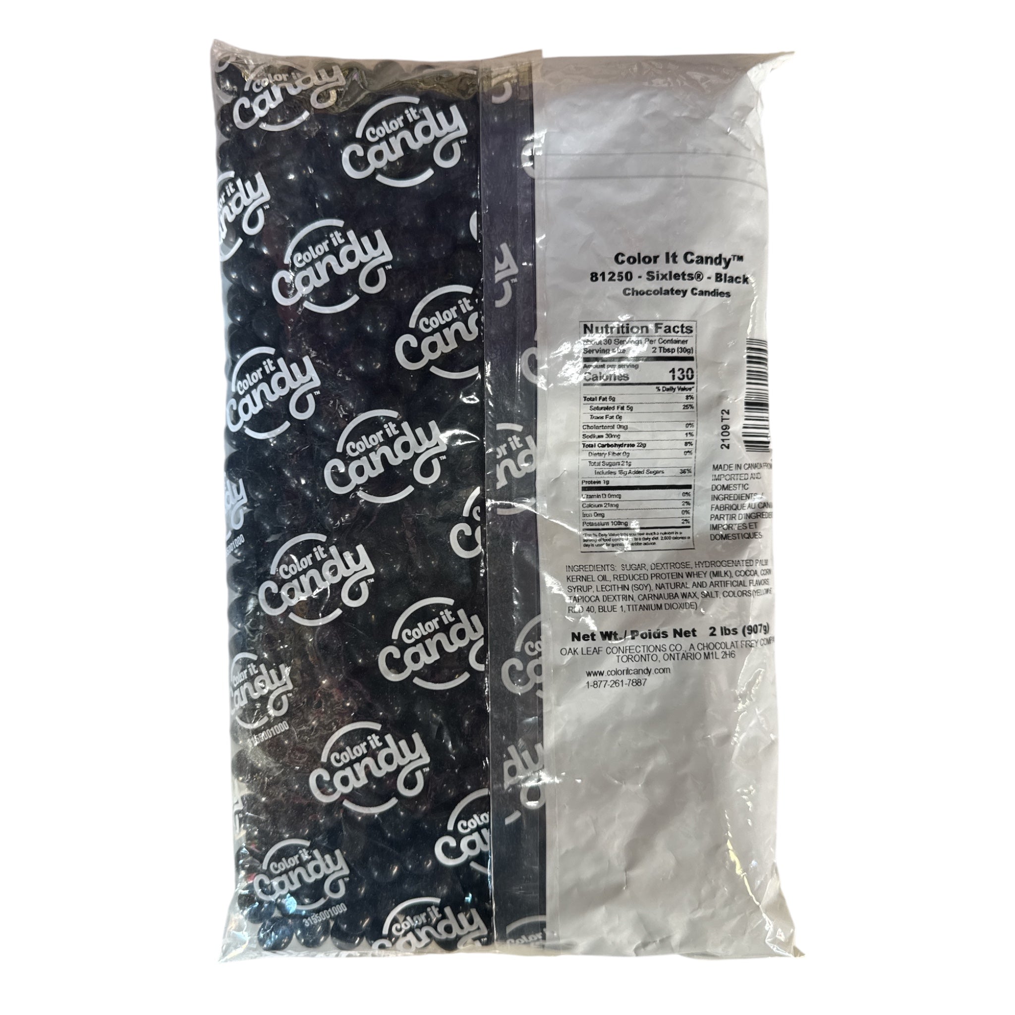 Color It Candy Sixlets Black 1/2