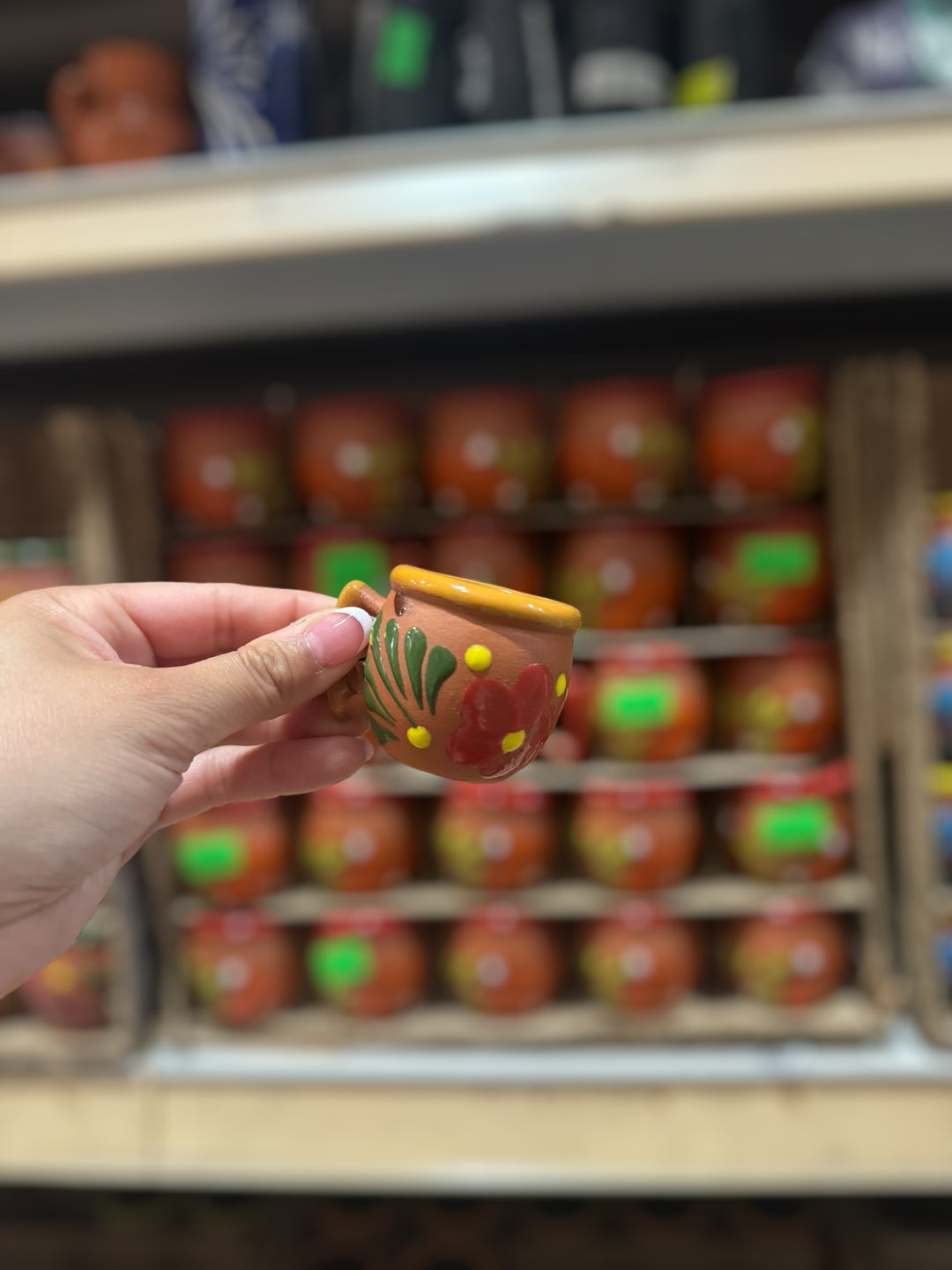 Mini Floral Shot Cup With Handle