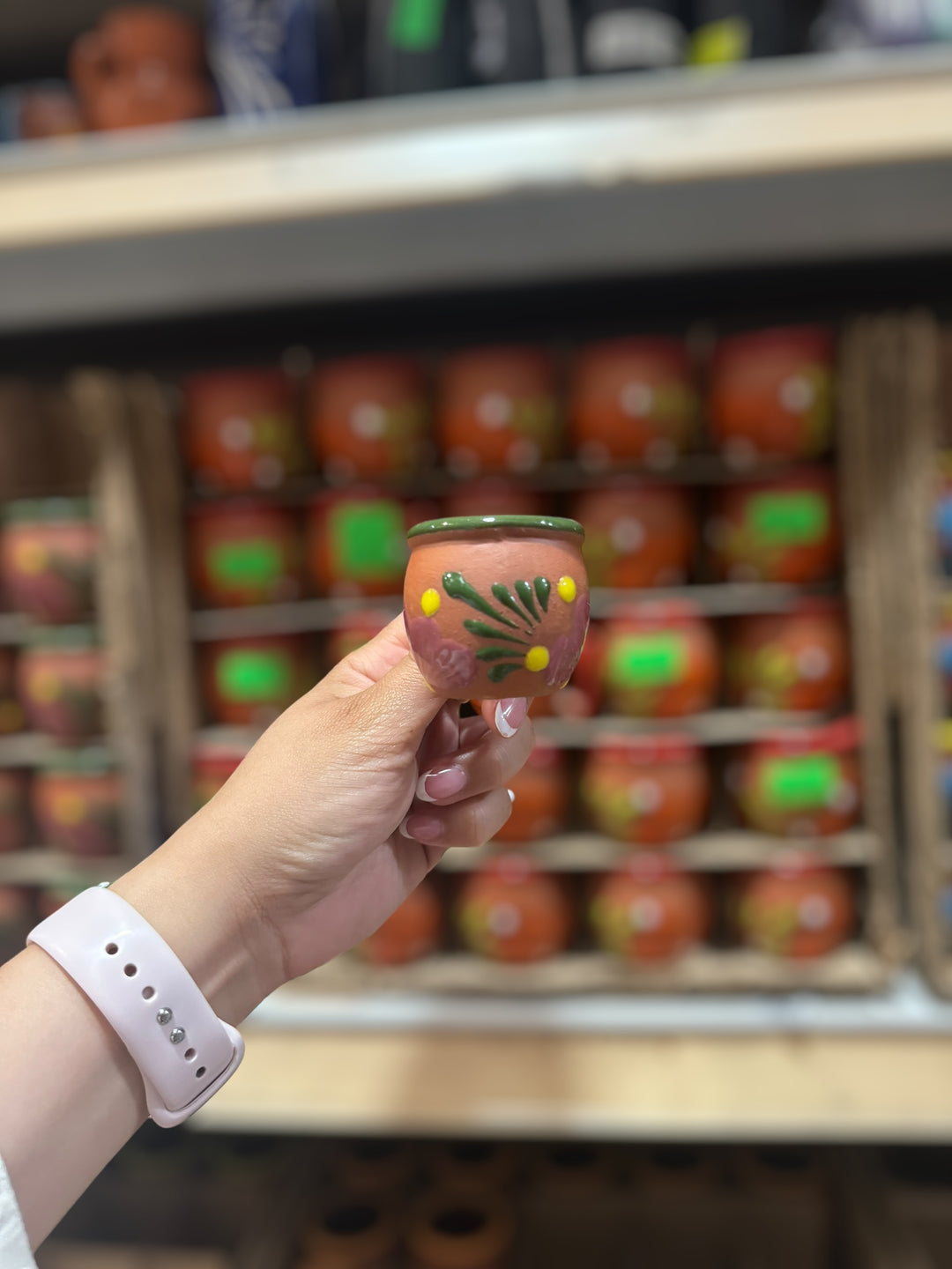Mini Floral Shot Cup With Handle