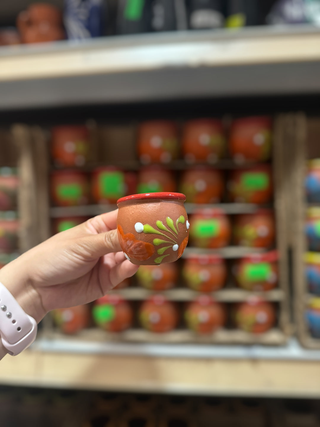 Mini Floral Shot Cup With Handle