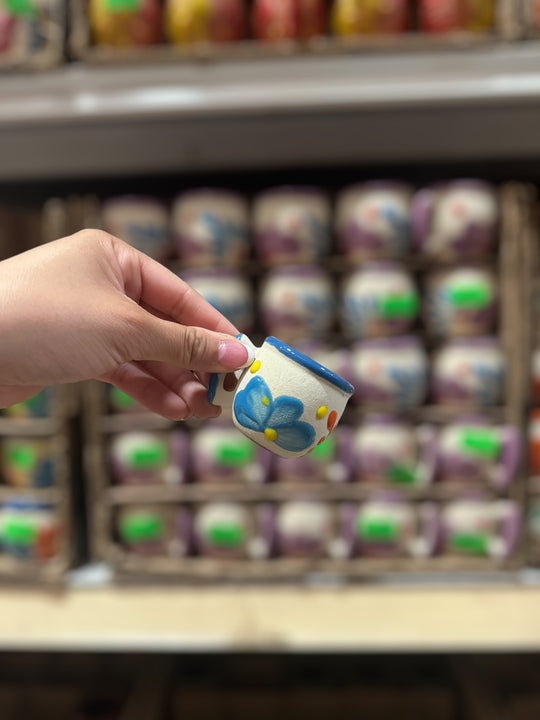 Mini Floral Shot Cup With Handle
