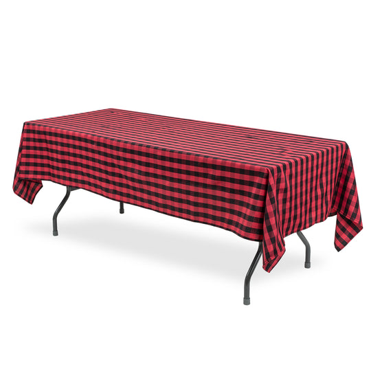 BUFFALO PLAID RECTANGLE POLYESTER TABLE COVER 60" X 102"