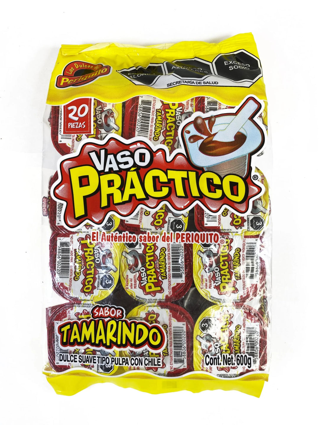 Perequito Vaso Practico Tamarindo 20ct 600g