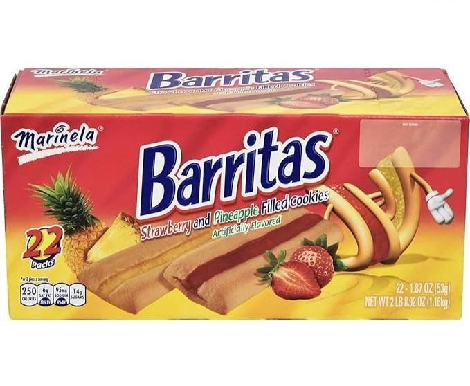 Marinela 22ct Barritas Strawberry Pineapple