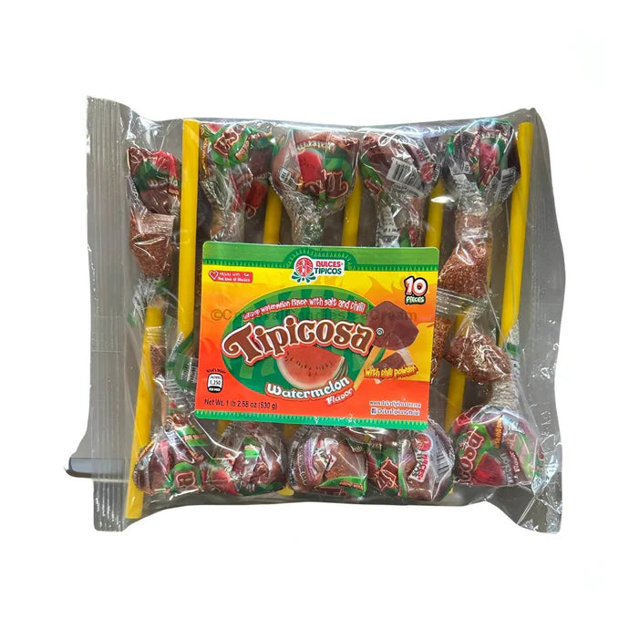 Dulces Tipicos Tipicosa Watermelon Lollipop 10ct