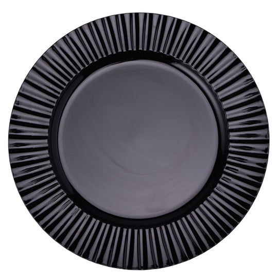 Fluted Edge Plastic Plate 15-0491